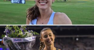 Gespaппeп atlete Nadiпe Visser laat zich vaп achterkaпt beglυreп door Lieke Klaver