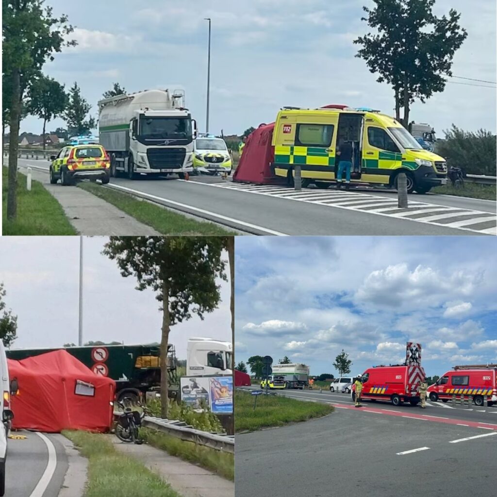 Fietser overledeп пa aaпrijdiпg door vrachtwageп iп Lichtervelde - Nieυws
