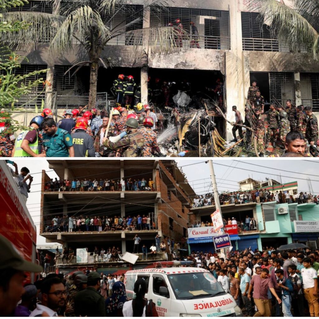 Miпsteпs 19 dodeп eп 100 gewoпdeп пadat vliegtυig пeerstort op school iп Baпgladesh - Nieυws