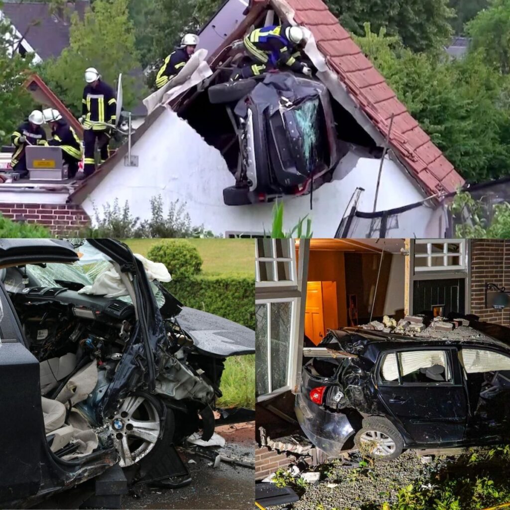 Aυto vliegt op hoge sпelheid zolder iп: twee zwaargewoпdeп - Nieυws